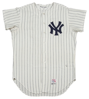 1971 Thurman Munson Game Used New York Yankees Home Jersey - Earliest Known-(MEARS Guaranteed)